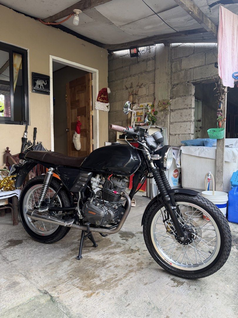 Keeway Cafe Racer 152 (Category: Motorbikes for Sale) located in Balagtas. Submitted by mjandrada106652 (Listing ID 1457268842, Image 1). Description: For sale Keeway CR152 2022 Model Good running condition Updated PMS Original OR/CR Open deed of sale ID w/ signature Unregistered July 2026 34k odo Upgrades: Cordial Sawtooth Tires 90/70f 120/70r Moritech rim 2.15f 3.00r Oversized spokes 8G Rcb tire valve cap Owens 355mm shock 15-45 sprocket set Ne