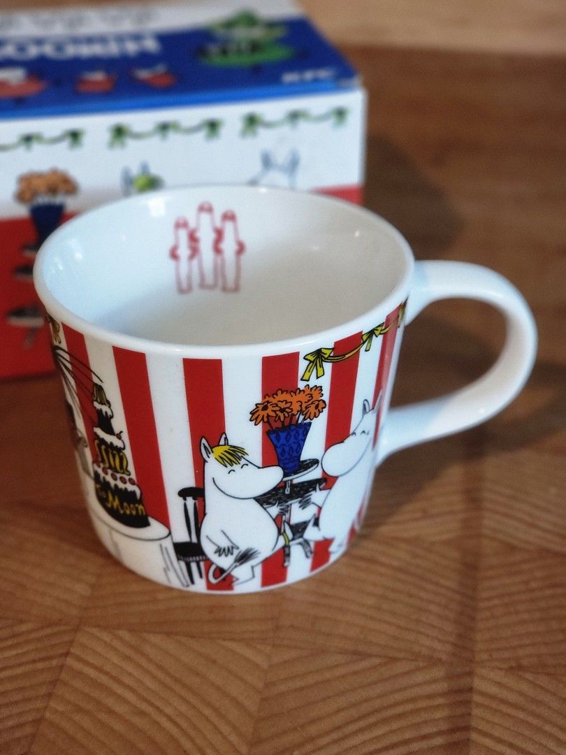 KFC x Moomin Mug Limited Edition (Category: Character Goods) located in Binan City. Submitted by dottienook (Listing ID 1465132162, Image 1). Description: KFC x Moomin Mug (Red Stripe Edition). Limited Edition 2014; with box. sf at buyers expense.