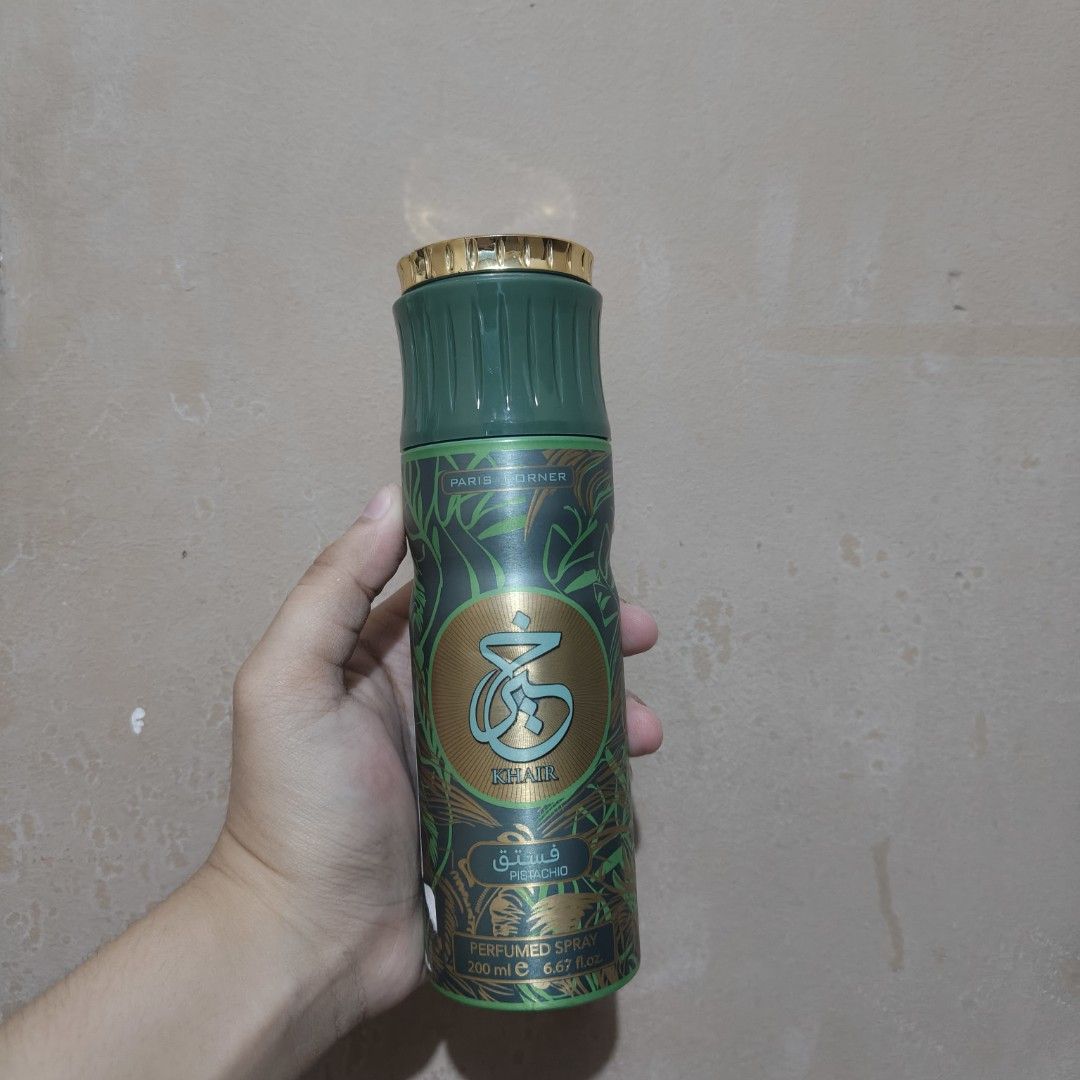 Khair Pistachio 200ml Body Spray (Category: Fragrance & Deodorants) located in Manila. Submitted by helloolleh23 (Listing ID 1464987499, Image 1). Description: .