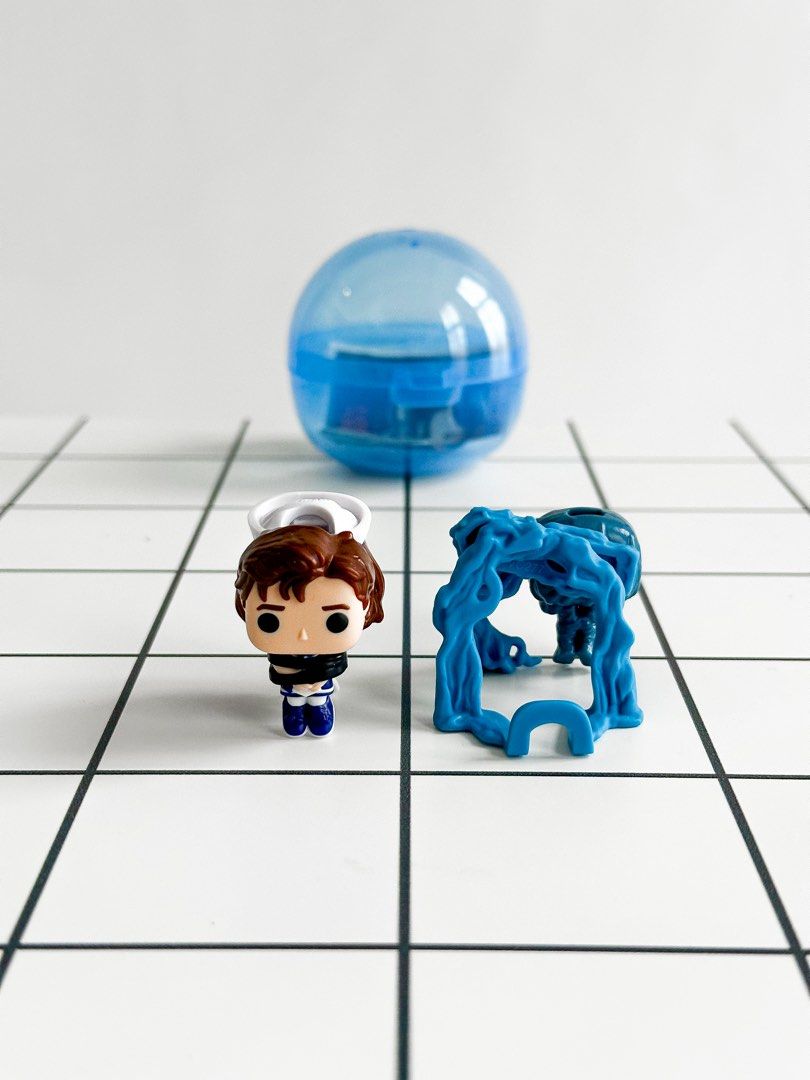 Kinder Joy Stranger Things Funko Miniature Figures Set (Category: Designer & Blind Box Toys) located in Makati City. Submitted by larkvain (Listing ID 1464979832, Image 2). Description: Set of 2 Funko miniature figures - Features 1 metallic blue/purple galaxy figure and 1 shiny red metallic figure - Placed in capsule - Perfect addition to any Funko or pop culture collection .