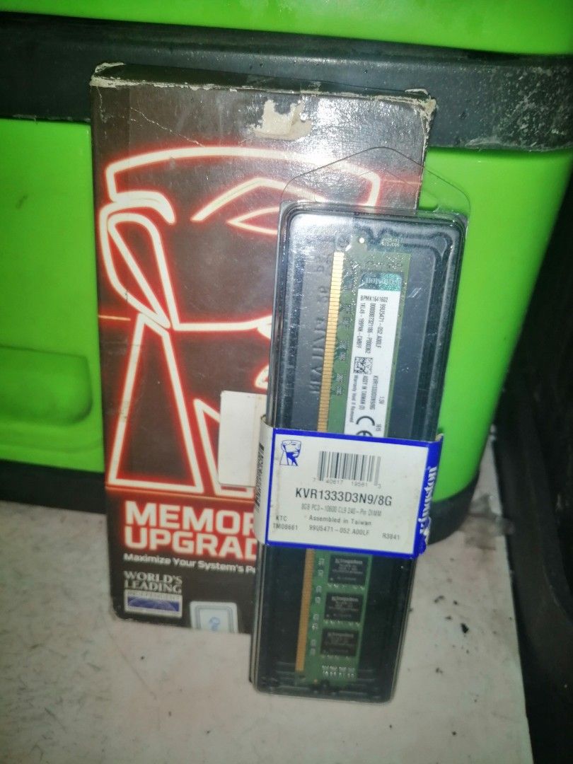 Kingston 8GB DDR3 RAM unused (Category: Computer Parts) located in Pateros City. Submitted by romferarc333 (Listing ID 1465032207, Image 1). Description: Kingston 8GB DDR3 RAM -Unused -good as new Location:Pateros.