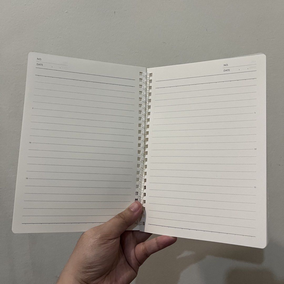 KKV A5 Floral Spiral Notebook Journal (Category: Stationery & School Supplies) located in San Pedro. Submitted by rainyydayy (Listing ID 1465114695, Image 3). Description: - Condition: Brand new, never used (original sticker still attached) - Size: A5 (14.2 x 20.5 cm) - Pages: 64 lined sheets with date & number headers - Cover: Cute floral pattern with soft translucent frosted plastic protector - Perfect for school, journaling, or office use!.