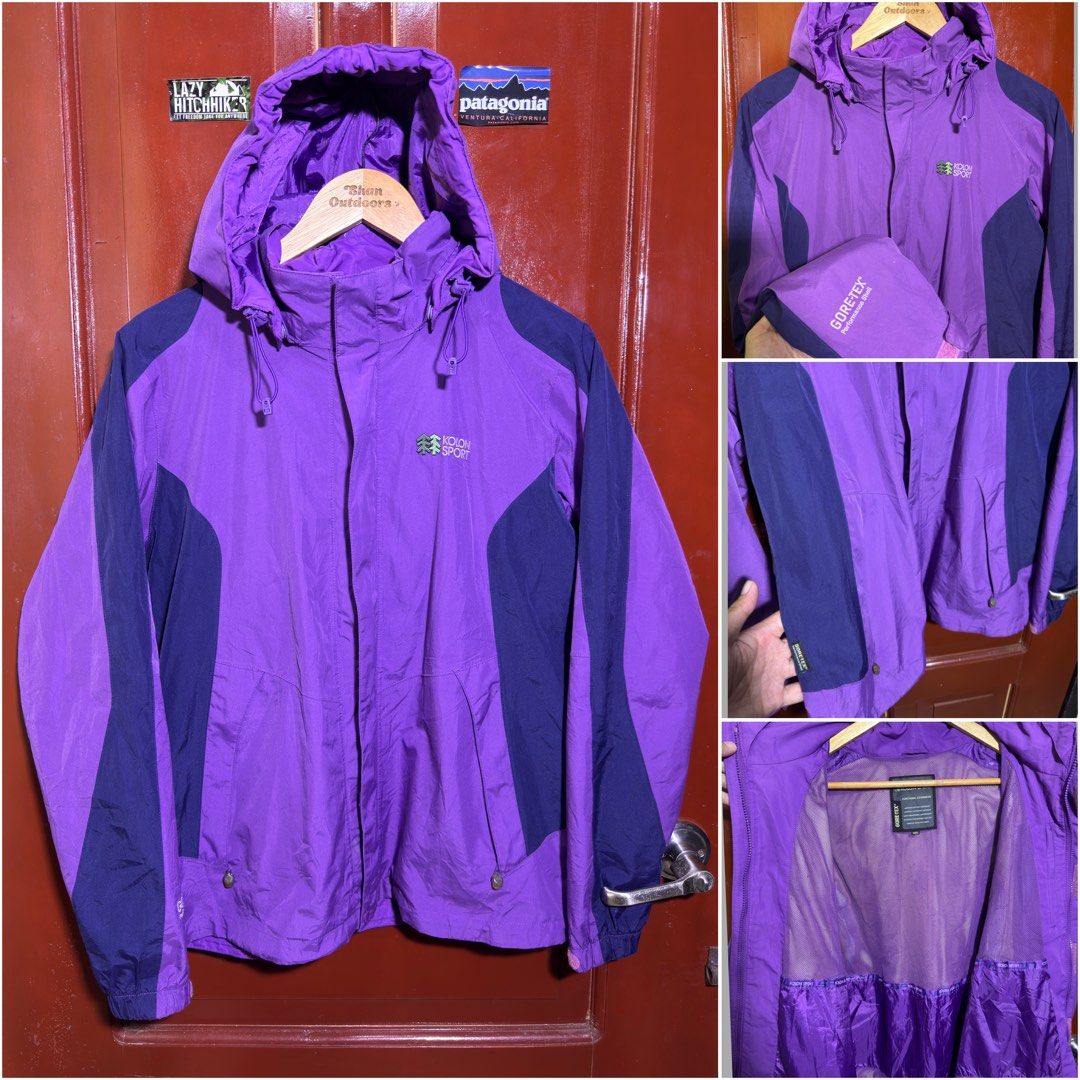Kolon sport Rain jacket Gore-tex (Category: Coats, Jackets and Outerwear) located in Pagadian. Submitted by shan_outdoors (Listing ID 1465084603, Image 1). Description: Kolon sport Rain jacket Gore-tex As new, Excellent condition waterproof for heavy rains detachable hood 22.5 width 26 lenght Large womens .