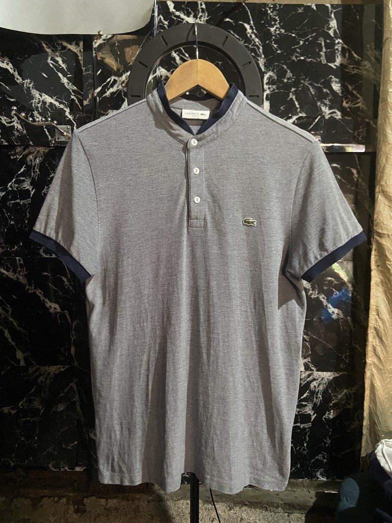 LACOSTE CHINESE COLLAR (Category: Tshirts & Polo Shirts ) located in Hinigaran. Submitted by formalwear.ph (Listing ID 1464988283, Image 1). Description: •(LACOSTE CHINESE COLLAR)• •Like new Condition •Size- M to L •Dimes- 20 by 28 •Cr - 9.8/10 •Flaws- NONE •Color may vary due to lightings •Washed and ready to wear✅ •Very Presentable to weaR PHP 📥+ sf Affordable ✅ NOTE : If interested kindly message me directly bcause my account is underlimit fo