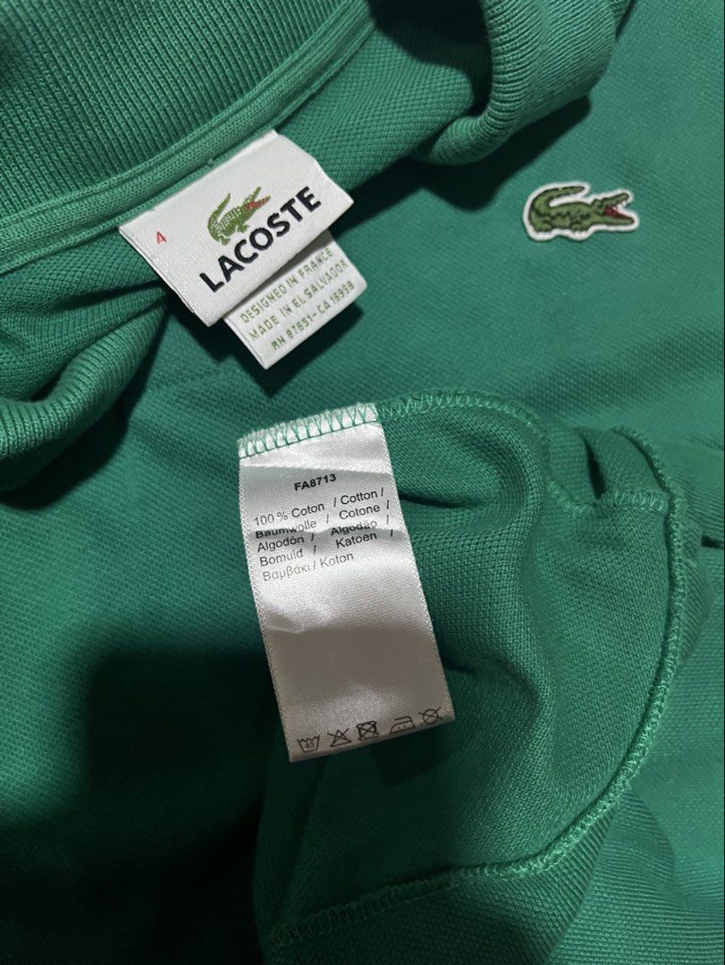 Lacoste polo shirt (Category: Tshirts & Polo Shirts ) located in San Francisco. Submitted by dckim_19 (Listing ID 1464999627, Image 2). Description: Authentic 💯 Size 4 fit large Measurement: 21 width 28 length No issue Condition: excellent Color rate : 9.7/10 .