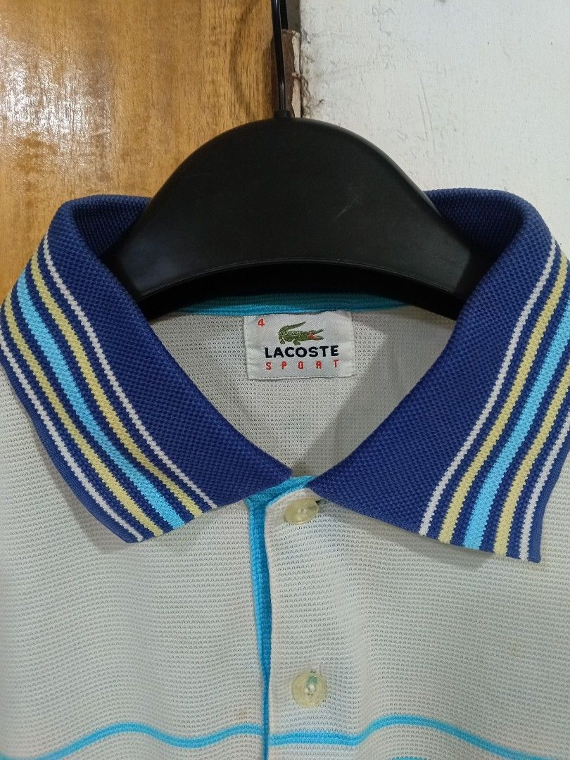 Lacoste Polo Shirt (Category: Tshirts & Polo Shirts ) located in Cebu City. Submitted by authenticgrids (Listing ID 1465130045, Image 3). Description: Lacoste Striped Polo Shirt 🐊🐊🐊🐊🐊🐊 Size 4 on Tag Medium Issue/s: Minimal pinhole Dimensions Width 20 inches Length 27 inches 📥📥📥📥📥📥 DM us for more details of the product.