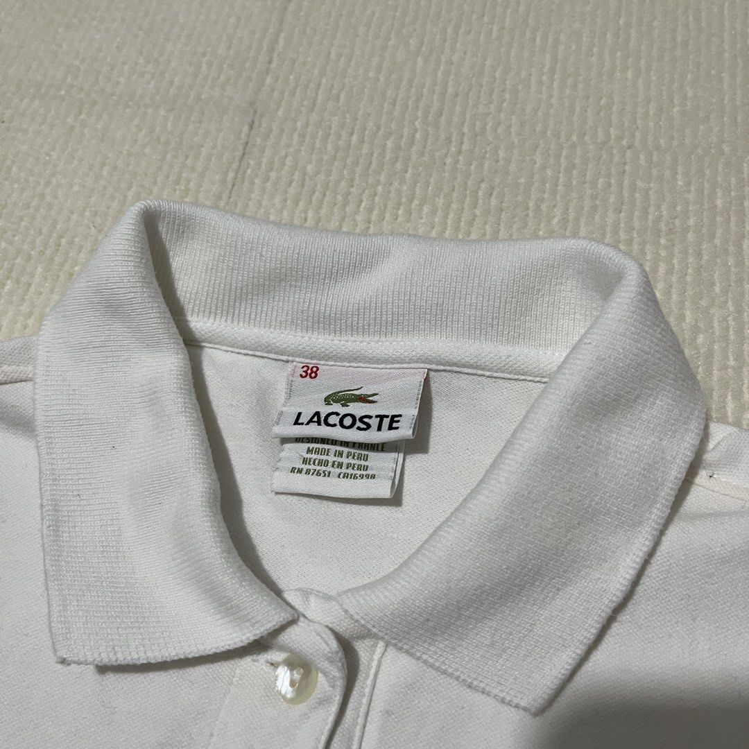 lacoste polo shirt womens (Category: Luxury Apparel) located in Malay. Submitted by oplt_dept. (Listing ID 1465058172, Image 3). Description: -washed & clean (ready to wear) -luxury essentials -size:38 -width:17 -length:22 -made in peru.
