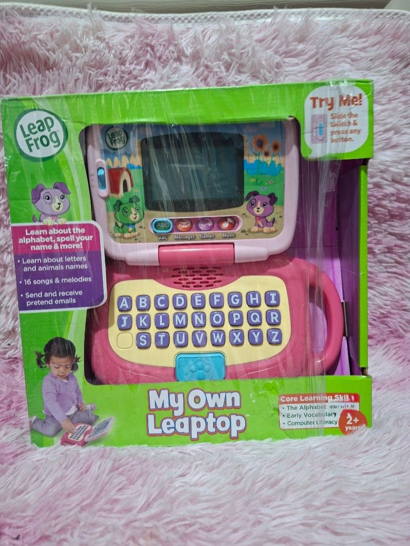 LEAPFROG MY OWN LAPTOP PINK (MALLPULLOUT) (Category: Educational & Learning Toys) located in Caloocan City. Submitted by little_cleison_shop (Listing ID 1464989958, Image 1). Description: 🧸 MALL PULLOUT TOYS ​Available na ang mga brand-new branded toys sa presyong abot-kaya! Makatipid ng 50% hanggang 80% kumpara sa presyo sa mall. ​📌 Product Details & Reminders ​Condition: Lahat ng items ay 100% Brand New. ​Expectation Setting: Dahil ito ay mal