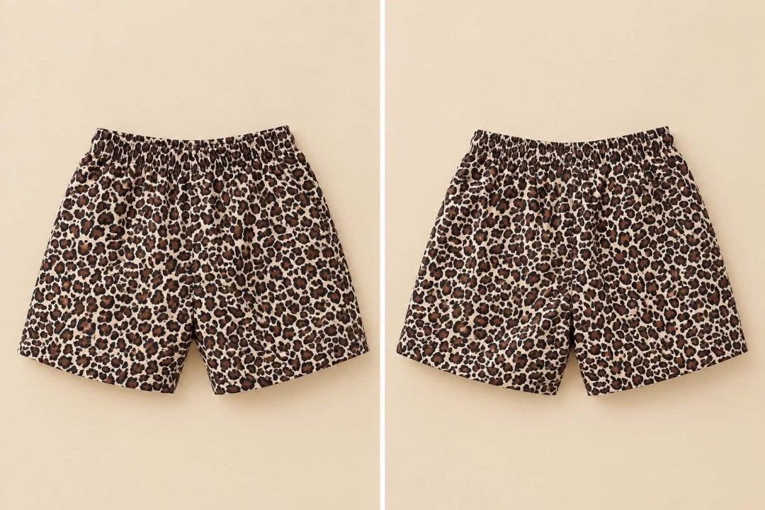 Leopard Print Casual Elastic Waist Shorts (Category: Babies & Kids Fashion) located in Manila. Submitted by joshbelgic17602 (Listing ID 1465166892, Image 1). Description: - Style: Wild leopard print shorts in brown and black - Fit: Relaxed fit with a very stretchy elastic waistband - Comfort: Perfect for everyday lounging - Condition: Clean fabric, no stains or loose threads.