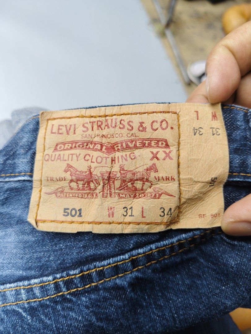 Levis 501 buttonfly (code C182)size 31 mens (Category: Coats, Jackets and Outerwear) located in Baguio. Submitted by archival_thrifted.ph. (Listing ID 1465016348, Image 2). Description: FOR SALE‼️ .LEVIS 501 BUTTONFLY FOR MENS . EXCELLENT CONDITION .NORMAL SIGNS OF USAGE .CODE C182 .SIZE 31 ON TAG .PHP 1980 PLUS SF .❌❌ COP/COD .MOP GCASH .COURIER J&T .BAGUIO AREA .DM FOR SURE BUYER TY.