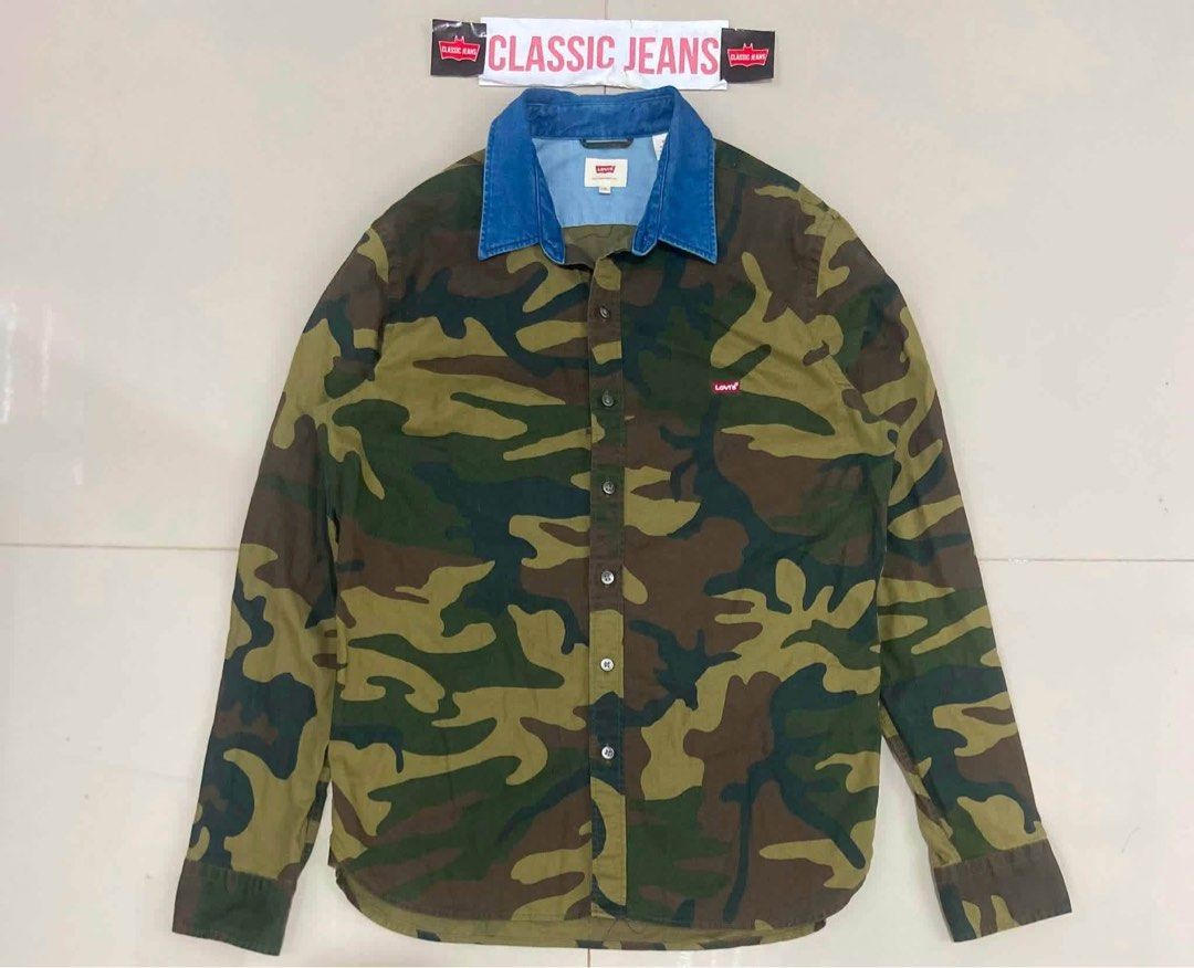 levis camouflage (Category: Longsleeves) located in Taguig. Submitted by cjphvip (Listing ID 1465139592, Image 1). Description: LEVIS CAMOUFLAGE😎 MINE CAMOU ₱1500 FREE SF📌 size medium to large 20.5 - 21 x 28 as new condition embroidered ready to use MINE CAMOU ₱1500 FREE SF📌.