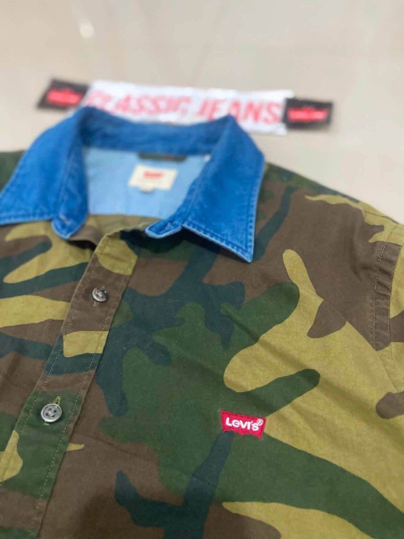 levis camouflage (Category: Longsleeves) located in Taguig. Submitted by cjphvip (Listing ID 1465139592, Image 2). Description: LEVIS CAMOUFLAGE😎 MINE CAMOU ₱1500 FREE SF📌 size medium to large 20.5 - 21 x 28 as new condition embroidered ready to use MINE CAMOU ₱1500 FREE SF📌.