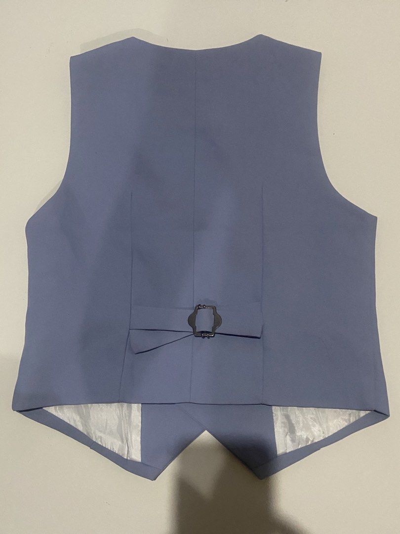 light blue double-breasted suit vest top (Category: Blouses) located in Marikina City. Submitted by lk_at_this (Listing ID 1465039319, Image 2). Description: for petite xxs (used once).