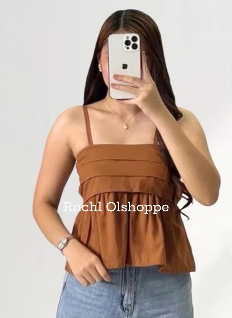 Linen Top (Category: Sleeveless) located in Davao. Submitted by rnchl_olshoppe (Listing ID 1464986531, Image 1). Description: .