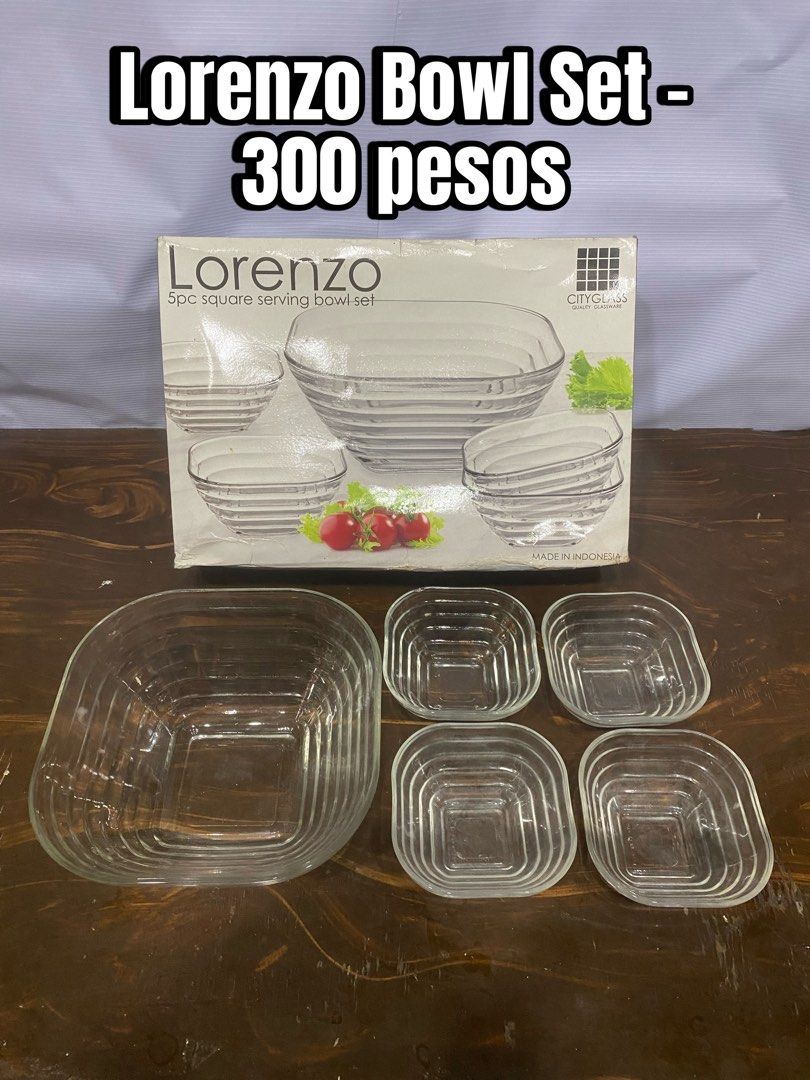 Lorenzo Bowl Set (Category: Other Kitchenware & Tableware) located in Manila. Submitted by dealrack (Listing ID 1465167276, Image 1). Description: .