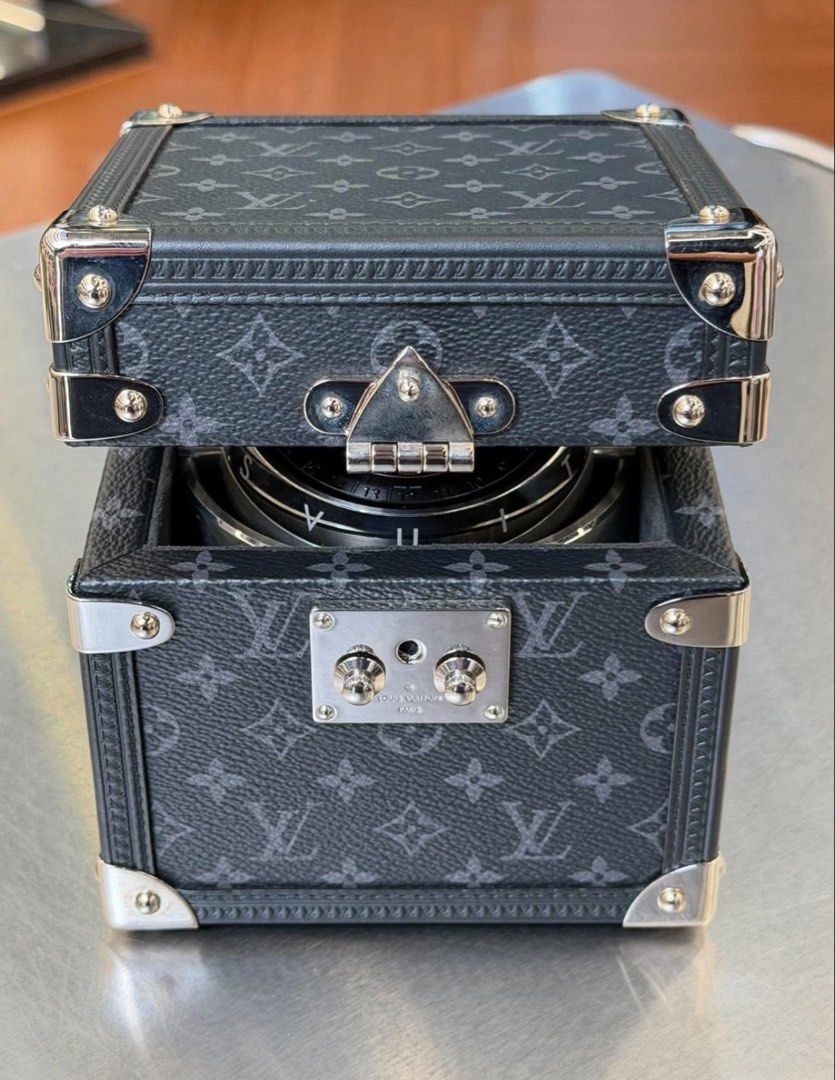 Louis Vuitton Trunk Table Clock "Monogram Eclipse" 2026 Brandnew ❗️❗️❗️ (Category: Luxury Watches) located in Manila. Submitted by timepiecegarage (Listing ID 1465170740, Image 3). Description: For sale ❗️❗️❗️ Louis Vuitton Trunk Table Clock "Monogram Eclipse" Quartz Movement Size 80mm Stainless Steel Ref Q1Q030 Year 2026 10 / 10 Condition Brandnew Complete set Price : 450k Cash only Makati meetup Follow @timepiecegarage .