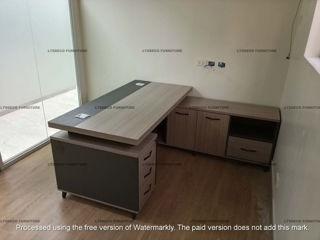 L-SHAPE EXECUTIVE DESK WITH DRAWERS OFFICE PARTITION (Category: Office Furniture & Fixtures) located in Quezon City. Submitted by gel.ltsdeco29 (Listing ID 1465017632, Image 1). Description: LTSDECO Home and Office Furniture Trading MANUFACTURER • FABRICATOR • SUPPLIER Looking for office furniture, modular partitions, workstations, or customized furniture? We can help! LTSDECO Home and Office Furniture Trading is a trusted manufacturer, fabricato