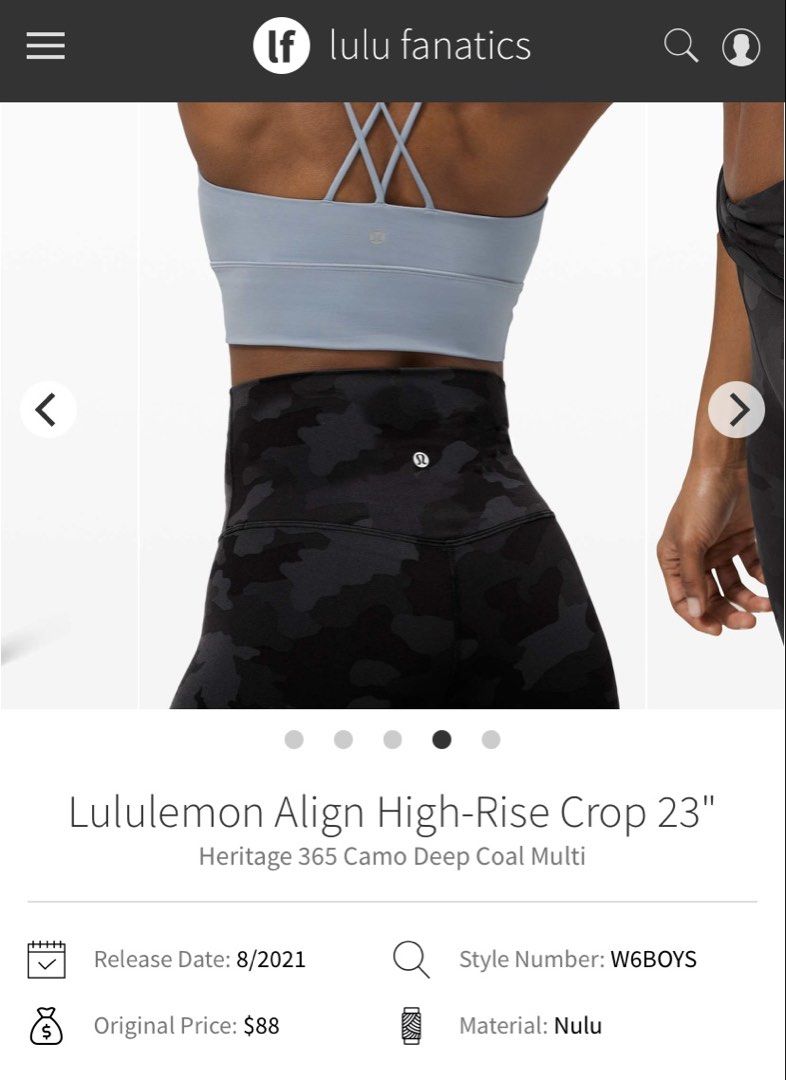 Lululemon Align High-Rise Crop 23" (Category: Activewear) located in Los Banos. Submitted by ashleyavinson03. (Listing ID 1465145677, Image 1). Description: Dot 6.