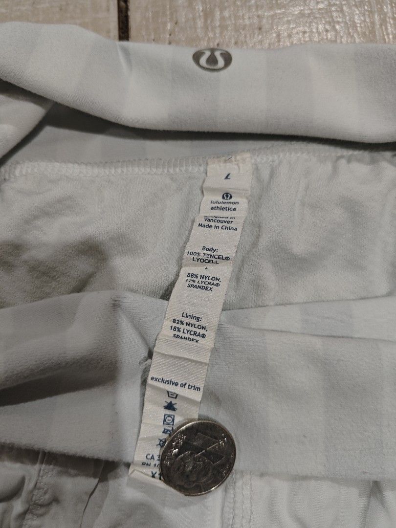 Lululemon Athletic Shorts White (Category: Shorts) located in Manila. Submitted by lilianapat52117 (Listing ID 1465121362, Image 3). Description: LULULEMON SHORT WHITE/GREY DOT 4 WAIST 25-28 LENGTH 11¾ VGUC NO ISSUES 300.