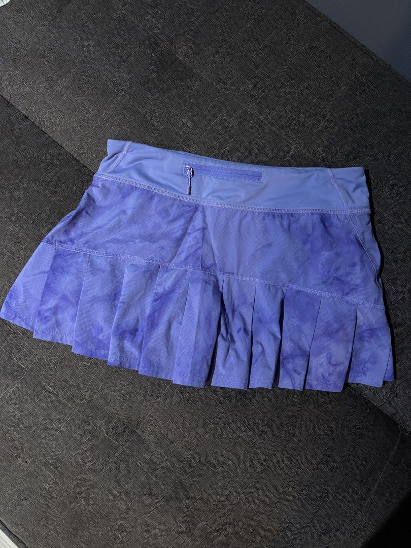 Lululemon Speed Skirt (Category: Activewear) located in Cebu City. Submitted by thegoodcatchceb (Listing ID 1465168564, Image 2). Description: Condition 10/10!!! The fit is so flattering and nice!! Color: 10/10 tie dye purple Size: dot 6!!! Im usually dot 6 bit this runs big for me!! :( So this fits medium - large! Has drawstrings inside.