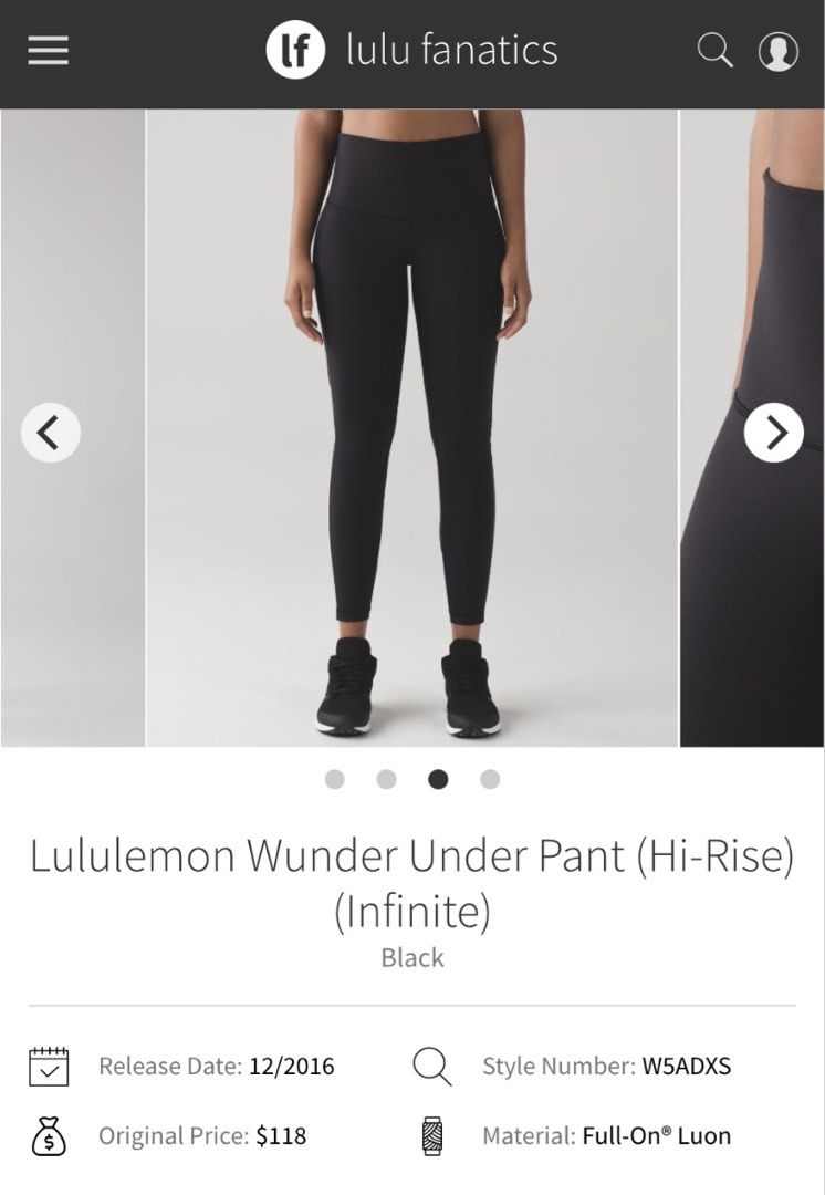 Lululemon Wunder Under Pant (Hi-Rise) (Infinite) (Category: Activewear) located in Los Banos. Submitted by darlingg01 (Listing ID 1465158165, Image 1). Description: Dot 2.