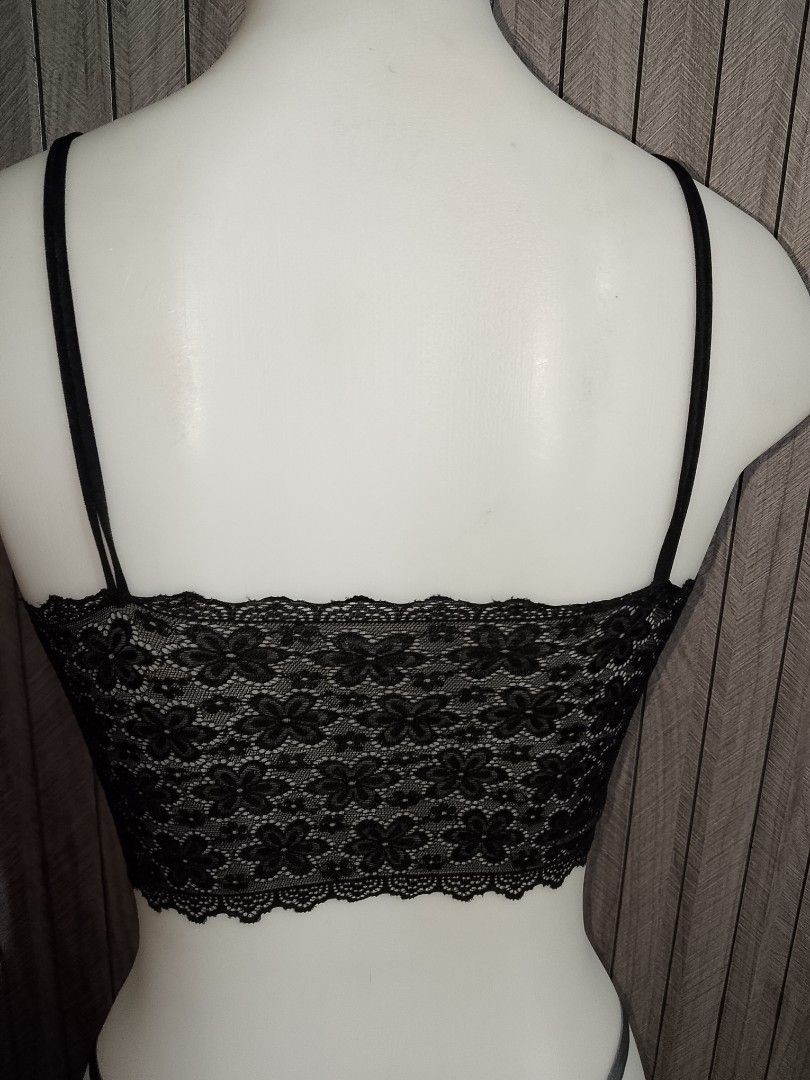 M,: duufim black lace padded bra Bralette (Category: Undergarments & Loungewear) located in Manila. Submitted by truecrystal-1407 (Listing ID 1465036699, Image 3). Description: .