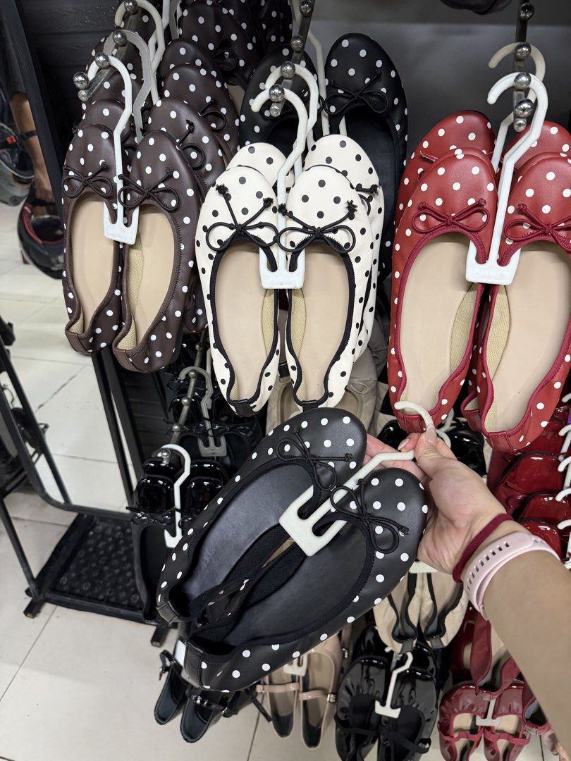 Marikina Polka Dots Flats (Category: Flats & Sandals) located in Pasay City. Submitted by _justjoules (Listing ID 1465079409, Image 1). Description: - Super cute polka dot flats with a ribbon - NO WHEN WORN PHOTOS - Available colors: Black, White, Brown, and Red - Brand new, fresh stock, NO BOX - Perfect for daily walking and running errands - DIRECT SHOE FACTORY - From size 7-12 (27cm womens) .