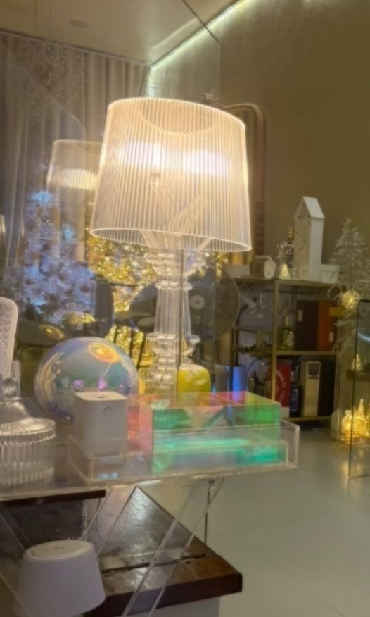 Medium sized acrylic lamps (Category: Lighting) located in Paranaque City. Submitted by gingersy (Listing ID 1465158070, Image 2). Description: condition:8/10 price is forc2 pcs already Priority will be given to buyer who can settle within 24hrs. Mode of Payment: Gcash Pick up location: Parañaque.
