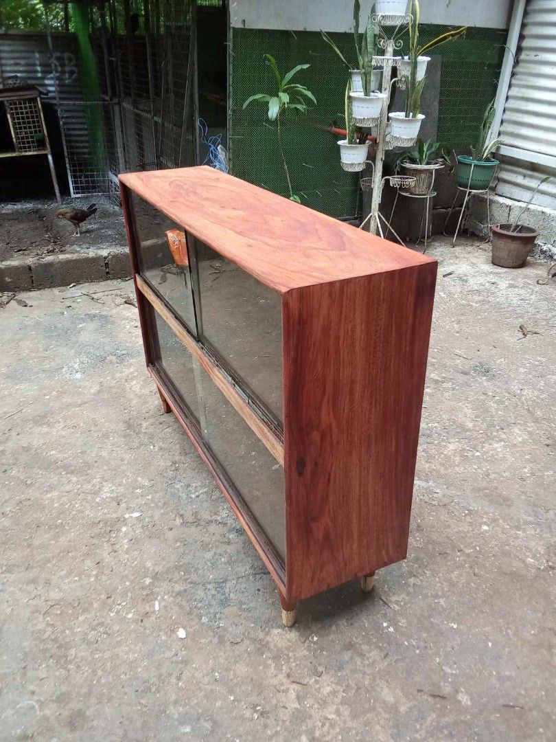 Midcentury Half Platera (Category: Shelves, Cabinets & Racks) located in Rizal. Submitted by mommykiee (Listing ID 1464995220, Image 3). Description: Midcentury half platera Made of solid narra wood Size: L48 W12 H34.5inch Stripped & varnished.