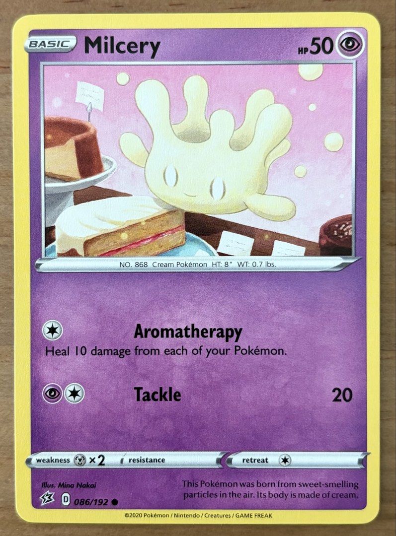 Milcery | Pokemon Cards ~ Rebel Clash (Category: Raw Singles) located in Makati City. Submitted by cardlab (Listing ID 1464977072, Image 1). Description: Items are 💯 authentic/original/legit. About The Card: •Language: EN • Number: 086/192 • Common • Normal FOR: • Cards ₱99 and below with Card Sleeves • Cards ₱100 and up with Card Sleeves and Used Toploader • ₱10 for Bnew Tops Packaging (If Shipping): ✔️ Plastic cover ✔️ Cardboard ✔️ Bubble wrap
