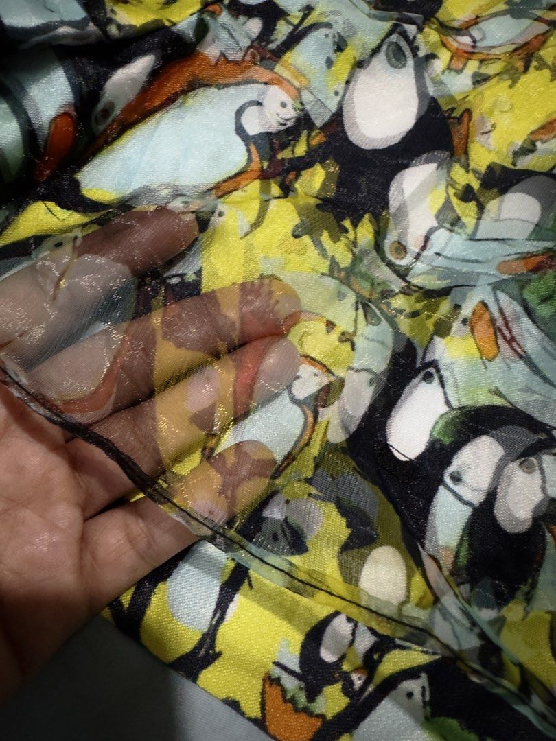 Moma bird print shorts large (Category: Shorts) located in Angeles City. Submitted by goodbuysathome (Listing ID 1465163708, Image 3). Description: Moma brand printed black white and yellow outdoor womens short with outer cover lace . Size large Add sf 55 Gcash payment.