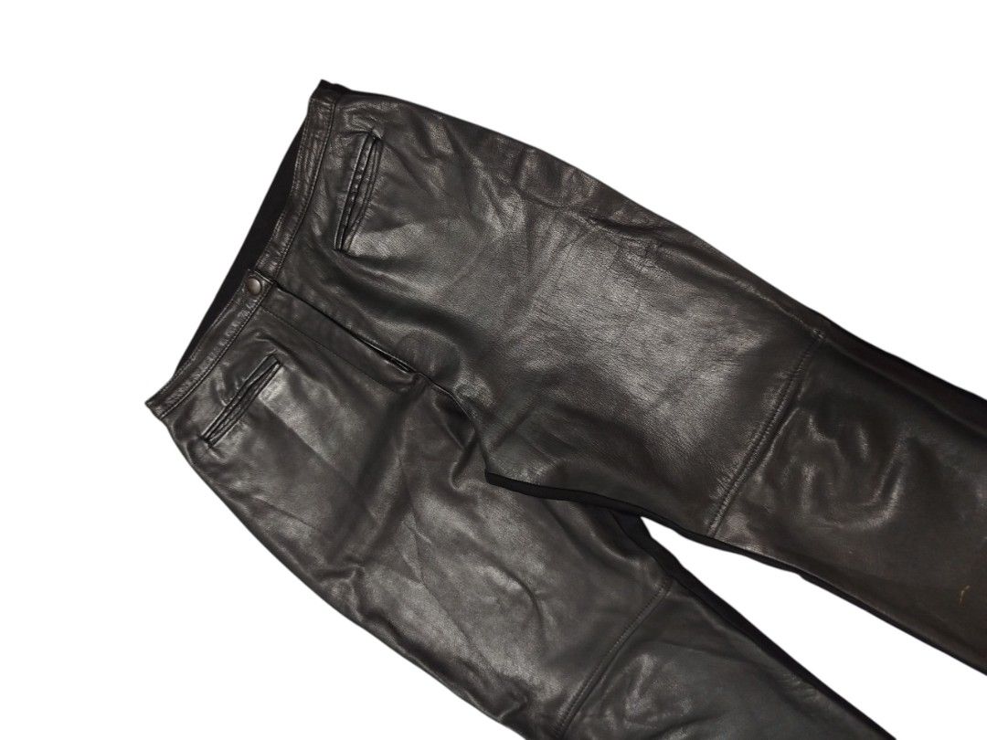 MORGAN DE TOI LEATHER PANTS (Category: Jeans) located in Bayombong. Submitted by Gentlemans_ClosEt (Listing ID 1465024307, Image 2). Description: VINTAGE MORGAN DE TOI LEATHER PANTS LEATHER AT THE FRONT COTTON AT THE BACK SIZE 38 ON TAG WAISTLINE 28 LENGTH 37 LEG OPENING 7 EXCELLENT CONDITION NO ISSUE.