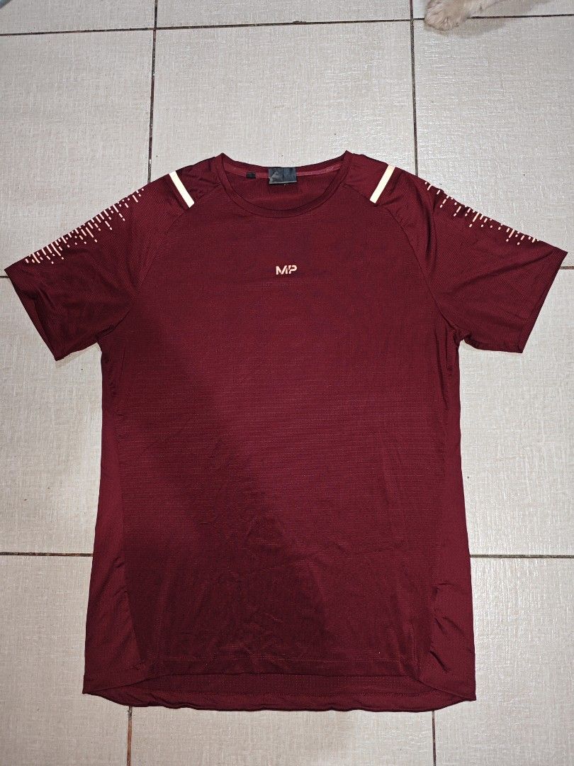 MP Myprotein Maroon Training T-Shirt Size L (Category: Activewear) located in Manila. Submitted by lilianapat52117 (Listing ID 1465061754, Image 1). Description: MP VELOCITY SHIRT SPANDEX REFLECTIVE DESIGNS QUICKDRY LARGE WIDTH 21 LENGTH 29-30½ EUC NO ISSUES 300.