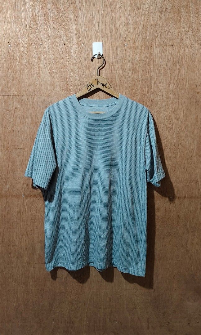 Muji crew neck t shirt (Category: Formal Shirts) located in Mati. Submitted by gsthrift (Listing ID 1465054612, Image 1). Description: XL on tag length 28.5 width 21.5 washed.