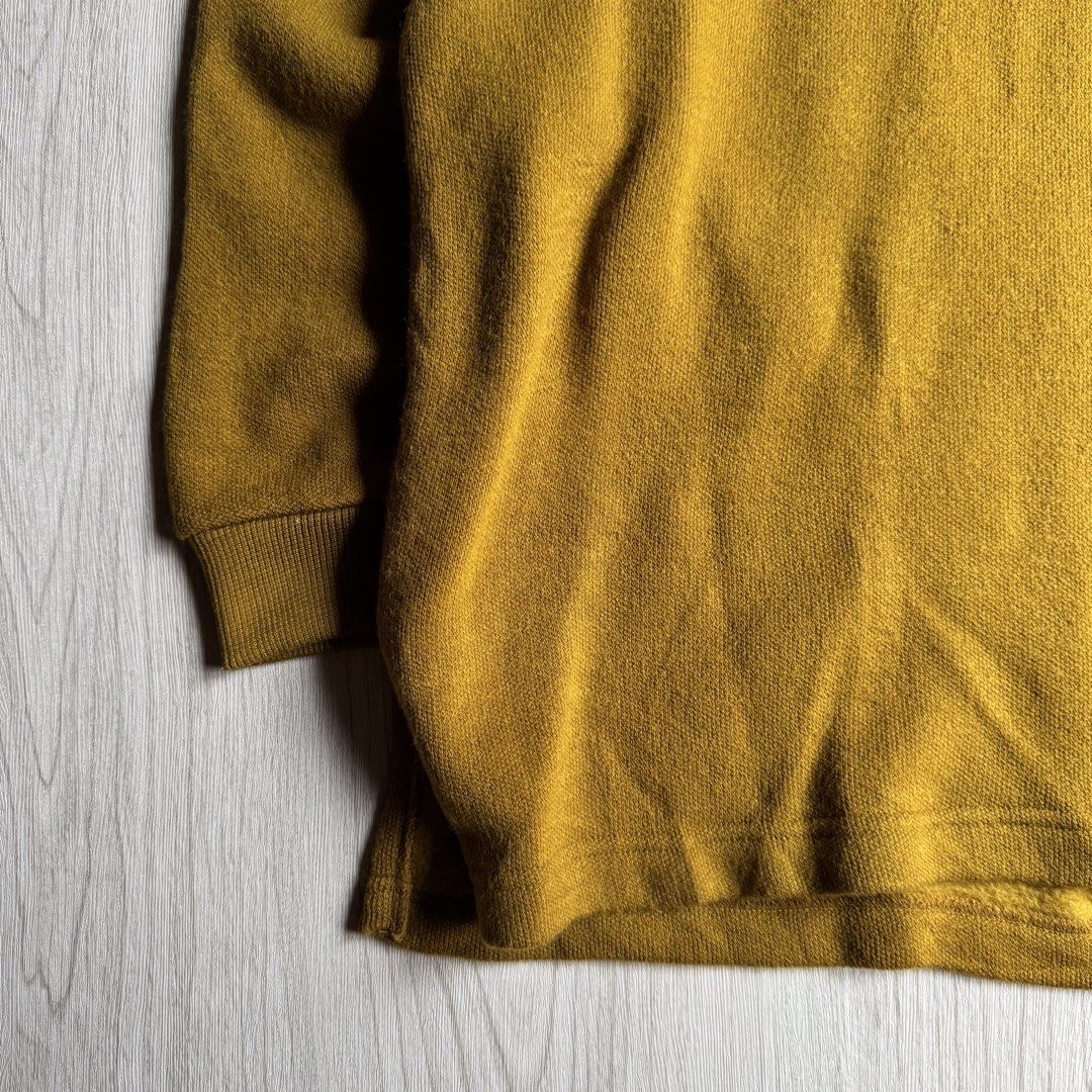 Mustard Japan Sweater (Category: Coats, Jackets and Outerwear) located in Zamboanga. Submitted by rustic.rev (Listing ID 1465166218, Image 3). Description: Mustard Japan’s Sweater Like new condition Tagged: L Actual Measurements: Pit to pit: 23” Length: 27”F, 28”B Shoulders: 18” Sleeves length: 22”.