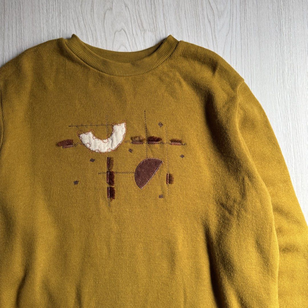 Mustard Japan Sweater (Category: Coats, Jackets and Outerwear) located in Zamboanga. Submitted by rustic.rev (Listing ID 1465166218, Image 2). Description: Mustard Japan’s Sweater Like new condition Tagged: L Actual Measurements: Pit to pit: 23” Length: 27”F, 28”B Shoulders: 18” Sleeves length: 22”.