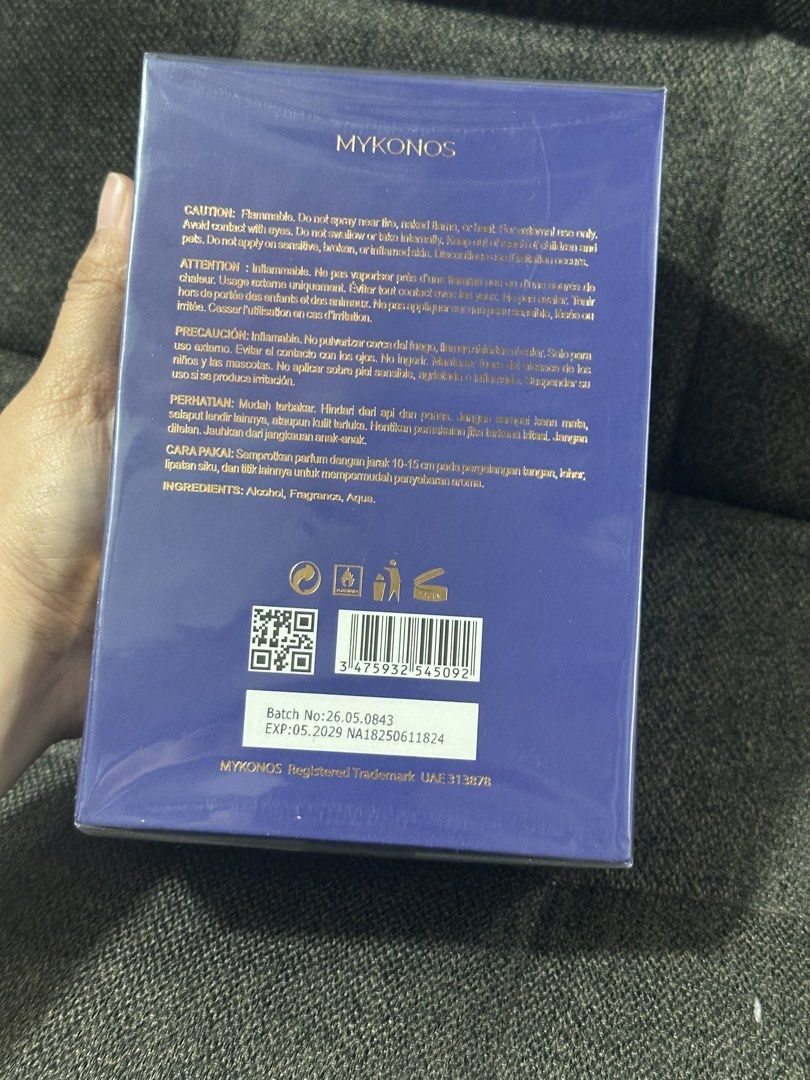 Mykonos Inception 100ml (Category: Fragrance & Deodorants) located in Quezon City. Submitted by tepgo (Listing ID 1464977223, Image 2). Description: Brandnew and sealed Price: 3100.