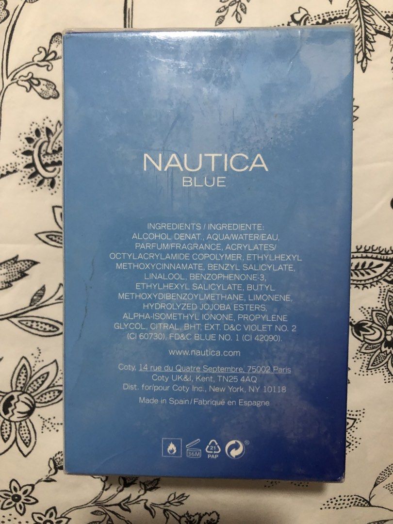 Nautica Blue Eau de Toilette (Category: Fragrance & Deodorants) located in Quezon City. Submitted by sheisdecluttering_now (Listing ID 1464982458, Image 2). Description: Spray vaporisateur 100ml.