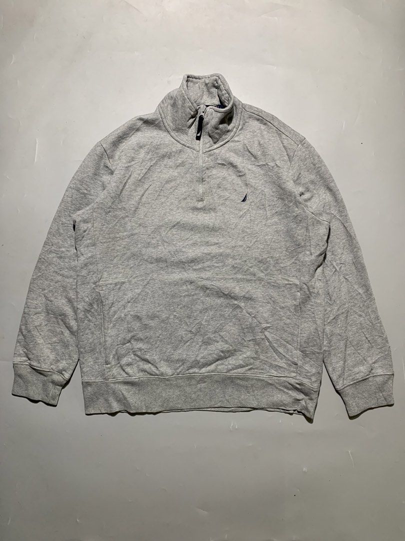 NAUTICA HEAVY QUARTERZIP GREY (Category: Coats, Jackets and Outerwear) located in Taguig. Submitted by thehookv1 (Listing ID 1464984005, Image 1). Description: NAUTICA HEAVY COTTON QUARTER ZIP GREY SIZE LARGE 23x27 pit to pit | shoulder to hem EXCELLENT CONDITION AUTHENTIC TAGUIG DM ME .