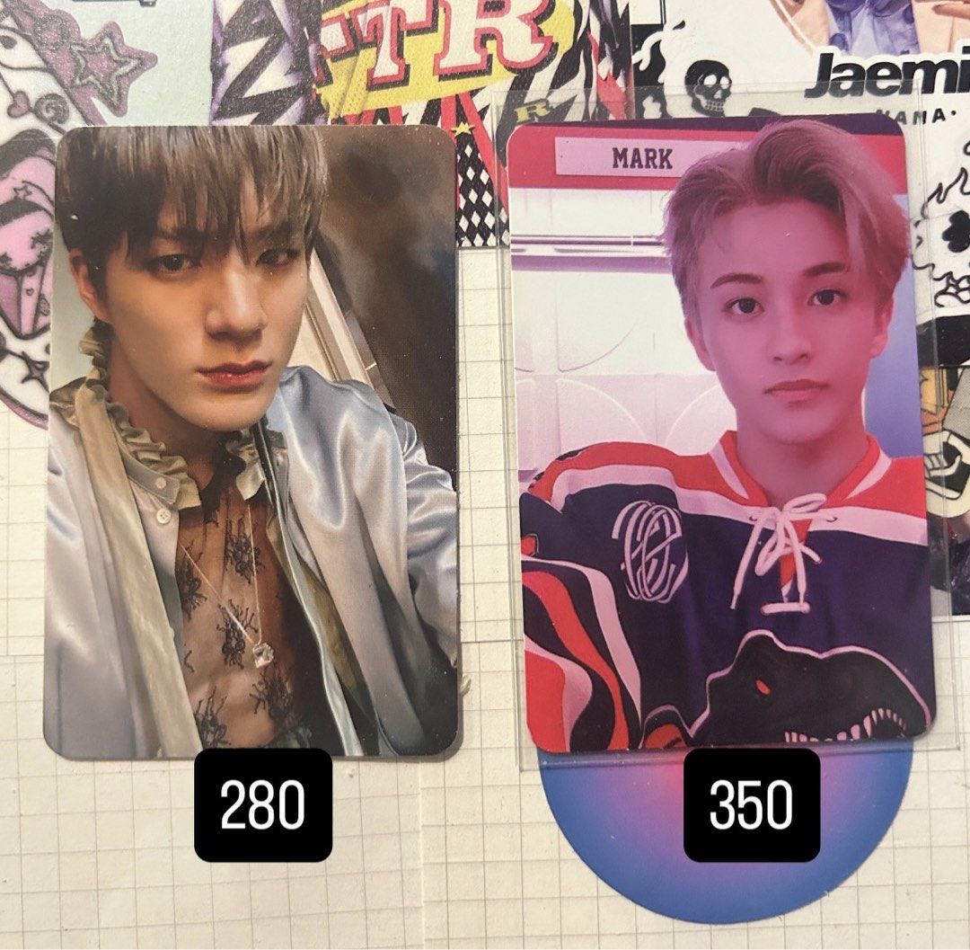 NCT dream Jeno and Mark Photocards (Category: K-Wave Merchandise) located in Manila. Submitted by bleuflag (Listing ID 1465148991, Image 1). Description: - jeno universe jewel case - ₱280 - mark resonance part 2 - ₱350 - feel free to ask for extra photos / videos of condi :) - mod: lalamove / jnt.