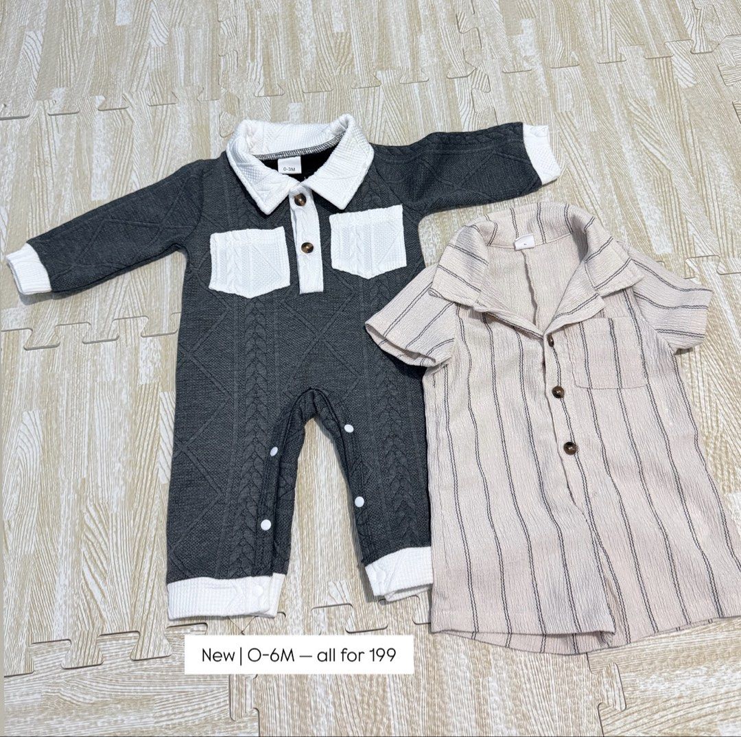New rompers | 0-6M | Sold as set (Category: Babies & Kids Fashion) located in Las Pinas. Submitted by mitch_24 (Listing ID 1465099818, Image 1). Description: .