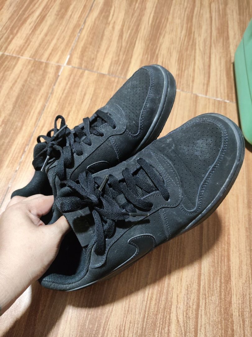 Nike Court Borough All black (Category: Sneakers) located in Caloocan City. Submitted by mjoymiran43692 (Listing ID 1465016948, Image 1). Description: 👟 Nike Court Borough Sneakers 🖤 Classic All-Black Colorway ✨ Stylish & easy to match ✔️ Original Nike 📌 Pre-loved — see photos for actual condition 📏 Size: US 8.5/ UK 7.5/ EUR 42 📩 PM for inquiries! MOP: Gcash MOD: lalamove only.