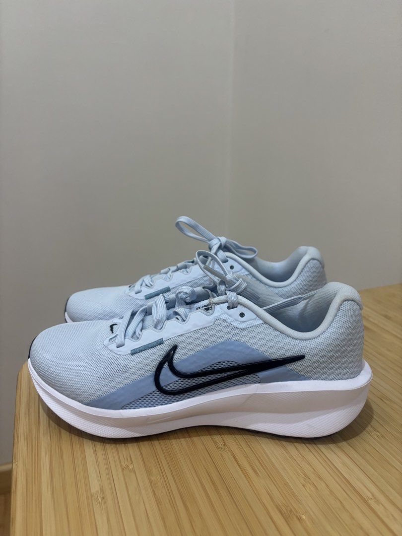 Nike Downshifter 13 Light Blue Running Shoes (Category: Activewear) located in Muntinlupa City. Submitted by sofiaannf (Listing ID 1465103568, Image 2). Description: - Nike Downshifter 13 Running Shoes - Light blue with black Swoosh logos and white midsole - US 6 - only used once and in very good condition - rfs: badly need funds 🙏🏻🙏🏻🙏🏻.