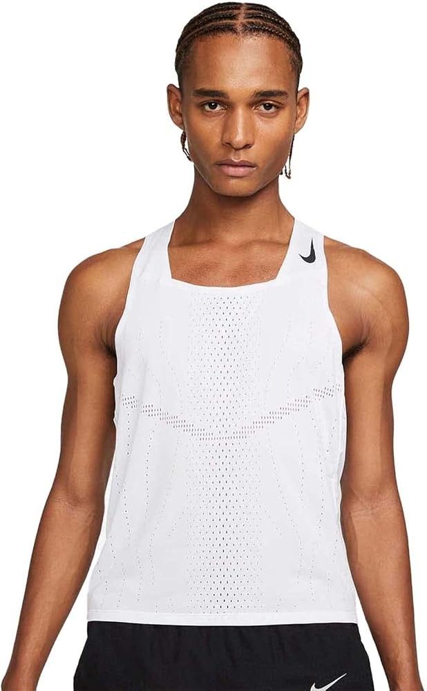 NIKE DRI-FIT AEROSWIFT RACING SINGLET (Category: Activewear) located in Talisay. Submitted by nooooooooooooooooy (Listing ID 1465065452, Image 1). Description: MEDIUM WIDTH 18 LENGTH 24 EXCELLENT NO FLAWS, NEED WASH.
