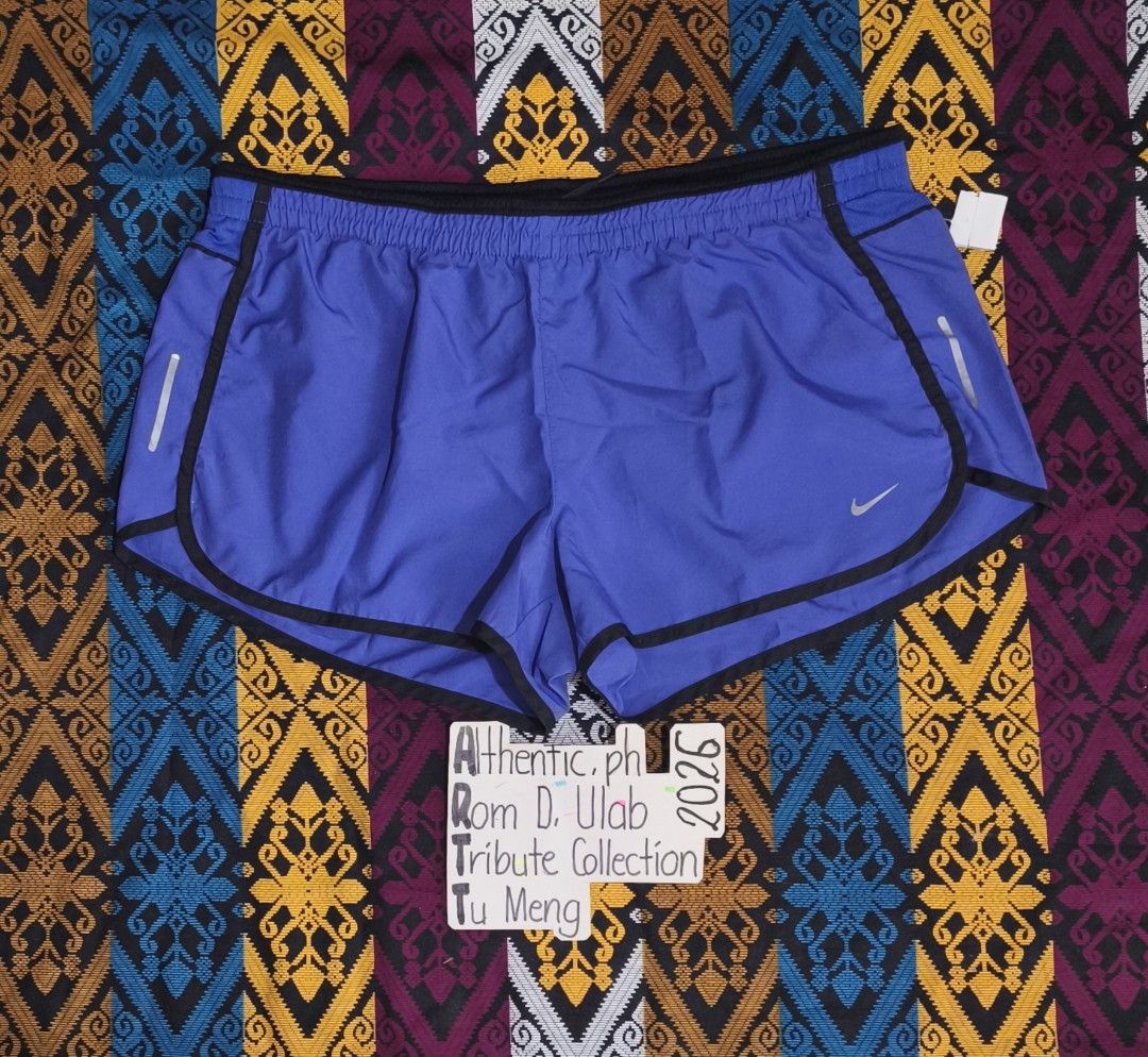 Nike Dri-FIT Blue Running Shorts (Category: Activewear) located in Pasig City. Submitted by althentic.ph (Listing ID 1464978113, Image 1). Description: SUPER SALE!!!! 100 + JNT SF *Original Nike Running Shorts for WOMEN Lavander Size Large Adult Actual Measurements: Waist - 34" - 36" Length - 10" Hem - 13" Very Good Thrifted Condition 9+/10 Removed inner mesh, needs washing ✔Tags are available upon request, can be sent thru PM ✔fix price ✔payment