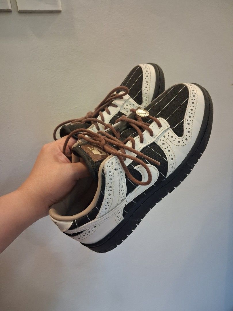 Nike Dunk Low LX (Category: Sneakers) located in Antipolo. Submitted by legendaily.ph (Listing ID 1464982414, Image 1). Description: The Nike Dunk Low LX "Brogue Pinstripe". Used twice for an event only. Item Original. Size: US 6.5/ UK 4 No box.