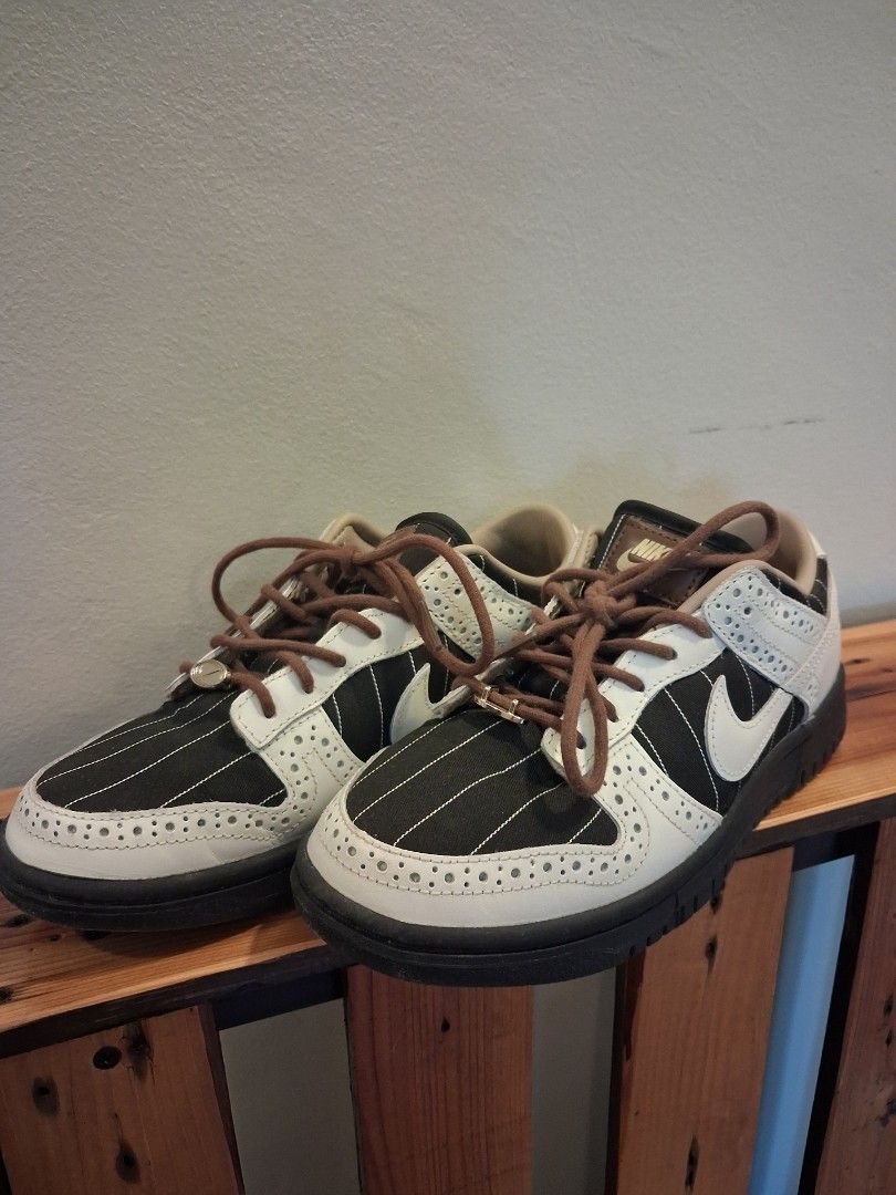 Nike Dunk Low LX (Category: Sneakers) located in Antipolo. Submitted by legendaily.ph (Listing ID 1464982414, Image 2). Description: The Nike Dunk Low LX "Brogue Pinstripe". Used twice for an event only. Item Original. Size: US 6.5/ UK 4 No box.