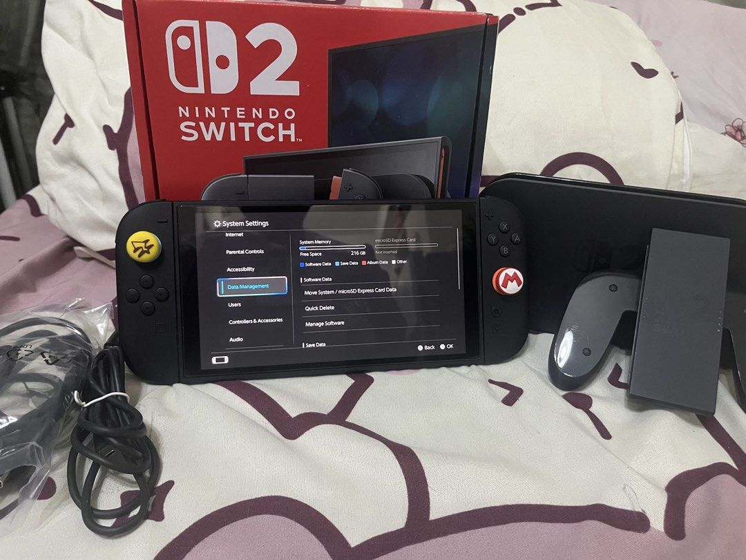 NINTENDO SWITCH 2 (Category: Nintendo) located in Cebu City. Submitted by azuline (Listing ID 1465099419, Image 1). Description: NINTENDO SWITCH 2 NO ISSUE!! 9.9/10 CONDITION w/ receipt (DOP: June 2026) w/ box, complete inclusions w/ screen protector w/ thumb stick caps w/ hard case bag FREEBIES: MARIO JAMBOREE SWITCH2 EDITION & LUIGI’S MANSION 3 P28,000 .