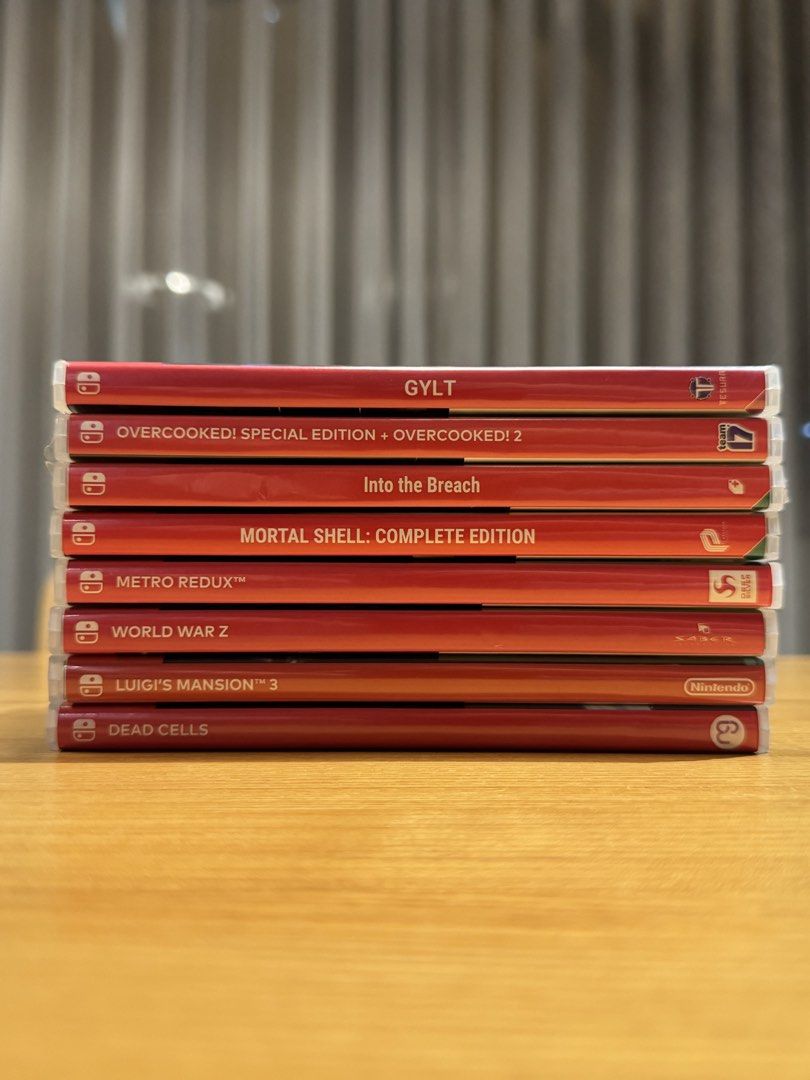 Nintendo Switch Games (Category: Nintendo) located in Manila. Submitted by inchob (Listing ID 1465106314, Image 1). Description: Games are 1k each except for 2. - Gylt, - Mortal Shell Complete Edition, ❌ -Overcooked + Overcooked 2, ❌ - Into the Breach, ❌ -Metro Redux, -World War Z, -Luigi's Mansion 3 ❌ - Dead Cells - 1500.