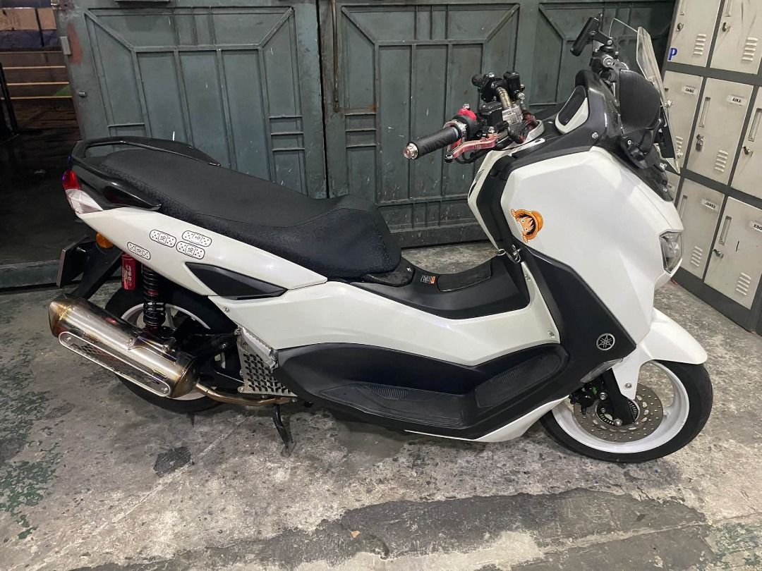 Nmax v2 abs model 2021 (Category: Motorbikes for Sale) located in Rizal. Submitted by select_zone (Listing ID 1465090500, Image 1). Description: nmax v2 abs model 2021 odo 23k 1st owner pass sa buyandsell sulit kana dito hindi gamit na gamit alaga sa maintenance gas and go stock makina walang ginalaw naka mdl and dual contact new front shock no leak tagas stage 5 av moto new build yss gsport av moto no leak tagas naked handle bar avocado etech cv